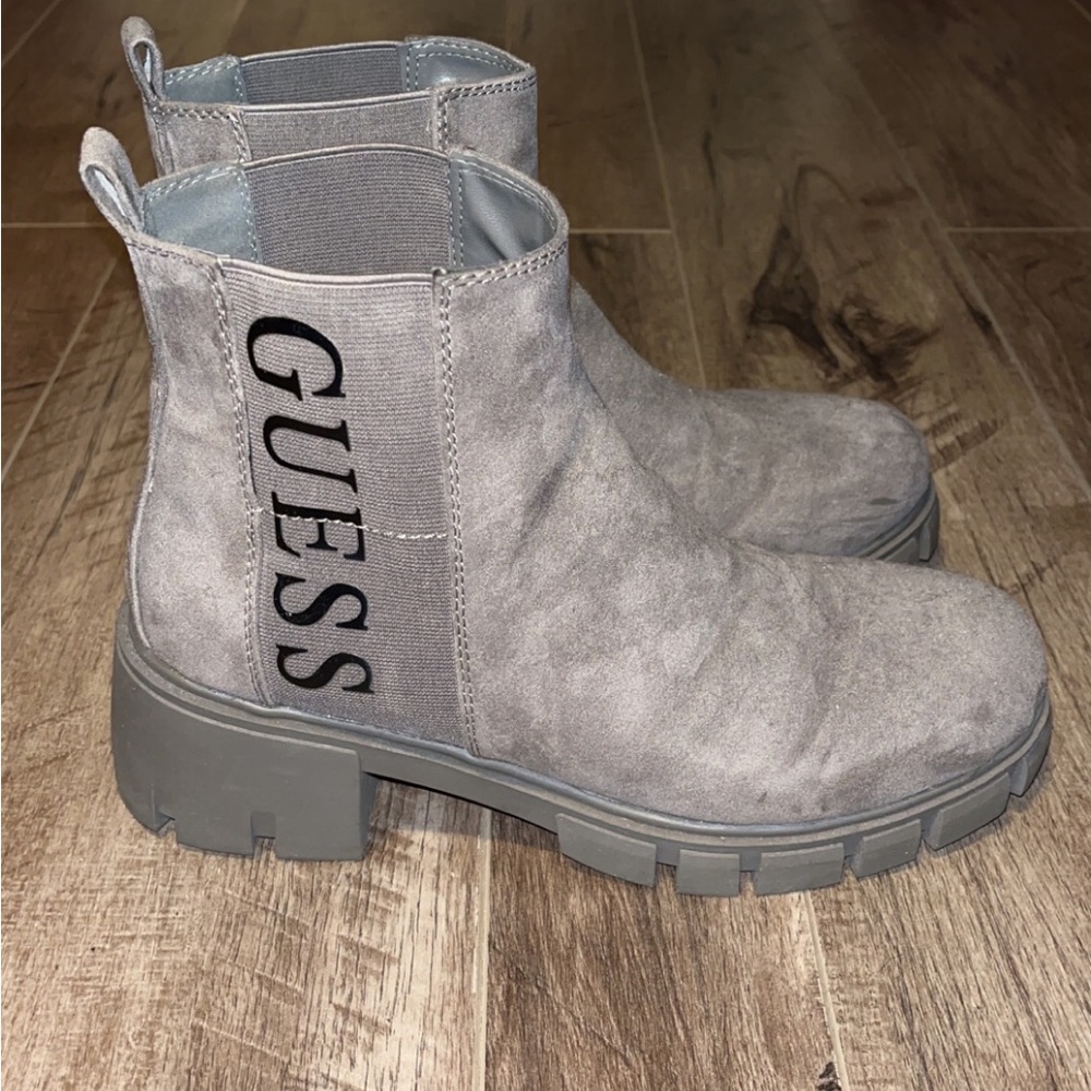 GUESS Grey Suede Boots